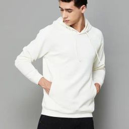 KAPPA Off White Regular Fit Hooded Sweatshirt-image-36