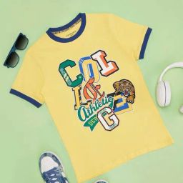 Pantaloons Junior Boys Lemon Cotton Printed T-Shirts-image-92