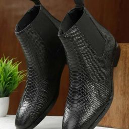Teakwood Leathers Men's Black Chelsea Boots-image-63