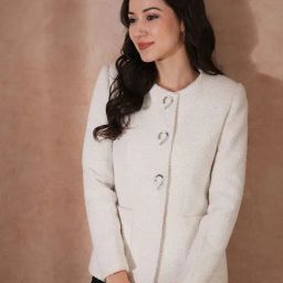 Globus Cream Self Design Overcoat-image-33