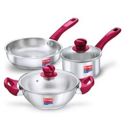 Prestige Silver Stainless Steel Non-Stick Cookware - Set of 3-24