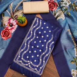 Blissta Embroidered Unstitched Dress Material-image-87