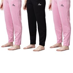 FIT N FAME Women Pack of 3 Mid-Rise Cotton Pyjamas-image-15