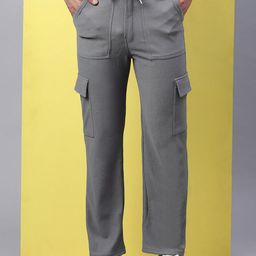 VOXATI Men Relaxed Corduroy Cargos Trousers-image-63