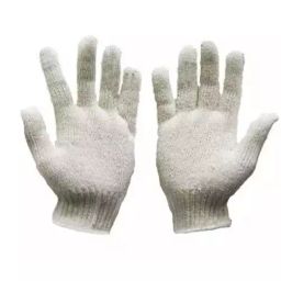 SRTL Cotton Knitted 80 g Knitted Hand Gloves White (Pack of 50 pcs)-image-10