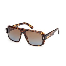 Tom Ford Men Brown Lens & Brown Aviator Sunglasses FT1101 58 52F-picture-6