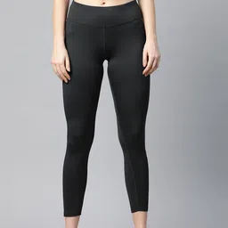 Reebok Women Charcoal Grey Running Essentials Solid Tights-image-31