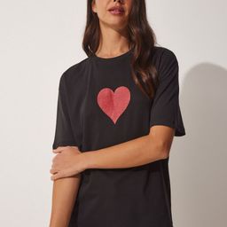 Happiness istanbul Round Neck Drop-Shoulder Sleeves T-shirt-image-42
