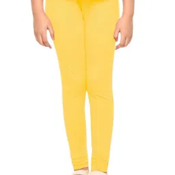 FRENCH KLEIDER Girls Pack Of 2 Cotton Churidar Length Leggings-picture-14