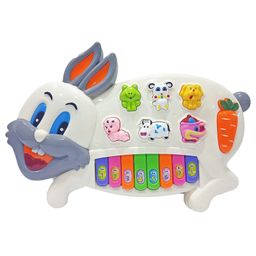 New Pinch Funny Rabbit Shape Musical Piano - Multicolor-97
