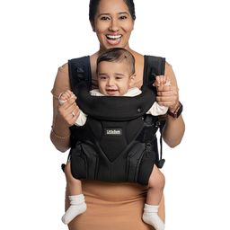 Littlebum Handsfree Black Shoulder Baby Carrier | Lightweight, Ergonomic, Adjustable & Durable, Lightweight, Breathable, Adjustable and perfect for front and back carrying | Ideal for outdoor use, with added pockets for convenience-image-1
