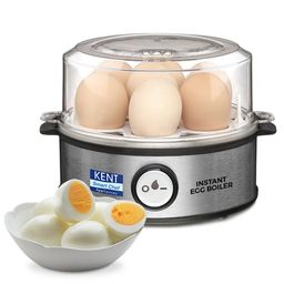 KENT Instant Egg Boiler | 360-Watt | Boil 7 Eggs at a Time | 3 Boiling Modes | Stainless Steel Body, Poaching Tray & Heating Plate | Automatic Power Off-Transparent & Silver Grey-28