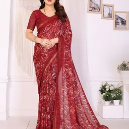 Moda Rapido Floral Printed Zari Saree-picture-8