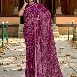 Kalista Bandhani Pure Chiffon Bandhani Saree-picture-29