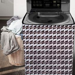 The Furnishing Tree Washing Machine Cover Symmetric Pattern Grey Base Compatible for Whirlpool 7 Kg-image-9