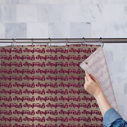 ArtzFolio Purple & Brown Abstract Printed Waterproof Shower Curtain-image-71
