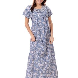 Soulemo Ethnic Motif Maxi Nightdress 1682ES-Soft Blue 20-image-80