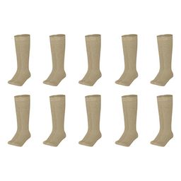 MUKHAKSH Men Pack Of 10 Cotton Knee Length Socks-image-90