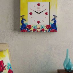 SEJ by Nisha Gupta Off White Framed Analogue Wall Clock - Set of 1-image-88