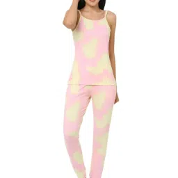 Sweet Dreams Multicolor Abstract Print Pajama Set With Robe image 4