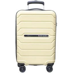 Swiss Military Beige 8 Wheels Small Hard Cabin Trolley Bag-image-99