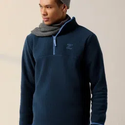 XYXX Midnight Blue Relaxed Fit Solid Sweatshirt-image-16