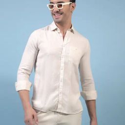 Crimsoune Club Beige Slim Fit Shirt-image-80