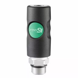 PREVOST Composite Body Male Safety Quick Connect Coupling, G 3/8 Male Threaded, ESI 111152EB-33