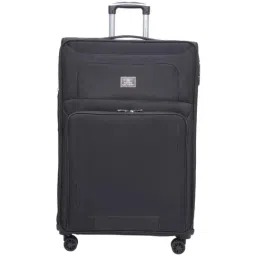 Swiss Military Black 8 Wheels Large Soft Cabin Trolley Bag-image-51