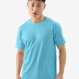 The Souled Store Blue Cotton Regular Fit Solid T-Shirts-image-26