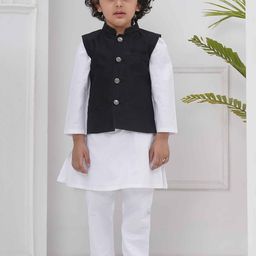 Sethukrishna Boys Regular Kurta & Churidar With Nehru Jacket-image-9