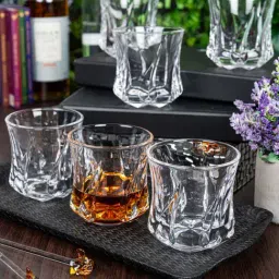 Goodhomes Transparent Whisky Glasses (280 ml) - Set of 6-image-34