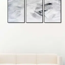 999store Grey Printed Rose Paintings - Set of 3-29
