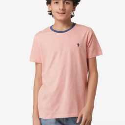 Red Tape Kids Peach Melange Solid T-Shirt-image-69