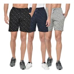 Vimal Jonney Multicolor Cotton Shorts - Pack of 3-image-89