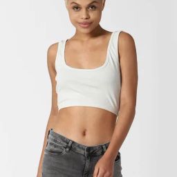 Forever 21 White Non Wired Non Padded Sports Bra-image-43