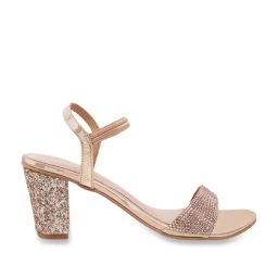 Metro Women's Rose Gold Ankle Strap Sandals-image-27