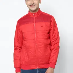 Allen Solly Red Regular Fit Colour Block Jacket-19