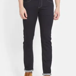 Octave Navy Cotton Regular Fit Jeans-image-19