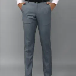 Louis Philippe Blue Slim Fit Trousers-picture-25