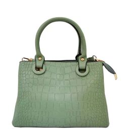 Global Desi Green Textured Medium Handbag-image-23