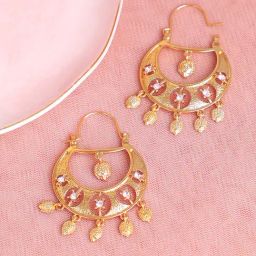 SOHI Gold Plated Designer Stone Party Drop Earring For Women-image-12