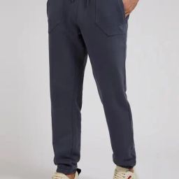 Guess Blue Cotton Regular Fit Solid Trackpants-image-26