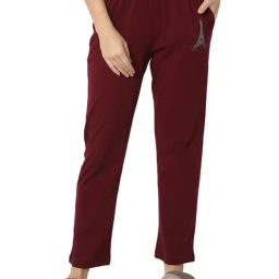 Smarty Pants Maroon Cotton Printed Lounge Pants-picture-21
