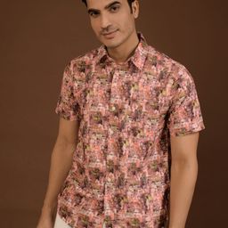 BAESD Men Standard Spread Collar Ethnic Motifs Printed Polycotton Casual Shirt-image-32