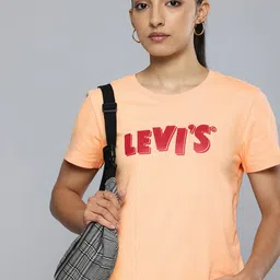 Levis Brand Logo Printed Pure Cotton T-shirt-picture-12