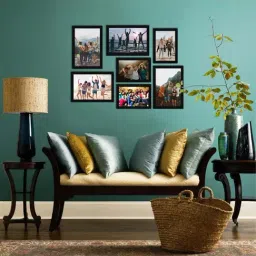 ecraftindia Memory Wall Collage Photo Frame - Set of 7 Photo Frames for 4 Photos of 5'x 7', 3 Photos of 4'x6' image 2