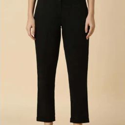 Allen Solly Black Cotton Mid Rise Formal Trousers-image-49