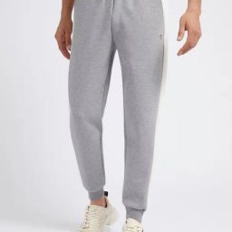 Guess Grey Regular Fit Solid Trackpants-image-32