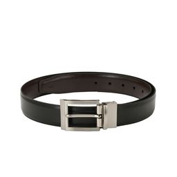 Pacific Gold Men Black & Brown Solid Reversible   Belt-image-11